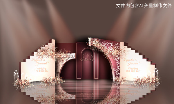 香檳紅色系婚禮