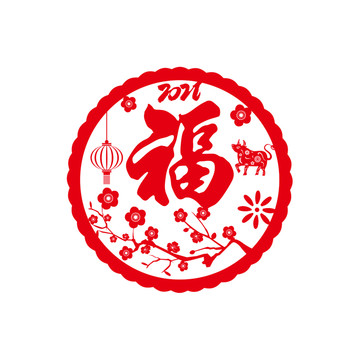 牛年剪紙