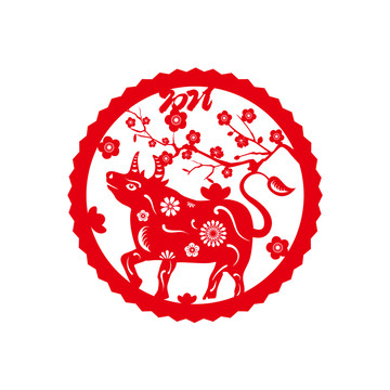 牛年剪紙