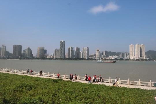 珠海澳门风光与珠海日月贝大剧院