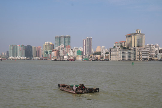 珠海澳门风光与珠海湾子码头