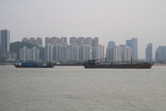 珠海澳門風光與港珠澳大橋