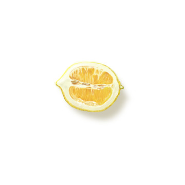 手繪寫實(shí)水果檸檬ps插畫設(shè)計(jì)