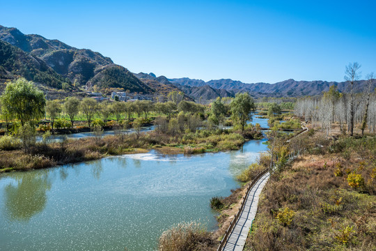 北京怀柔牛角湖风景