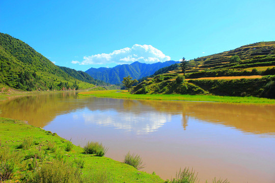 河岸美景