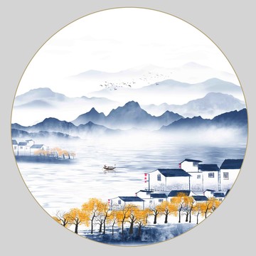 山水裝飾畫