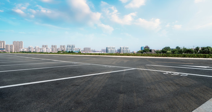 道路地面和城市景观