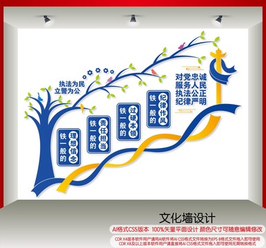 四個(gè)鐵一般樓梯文化墻