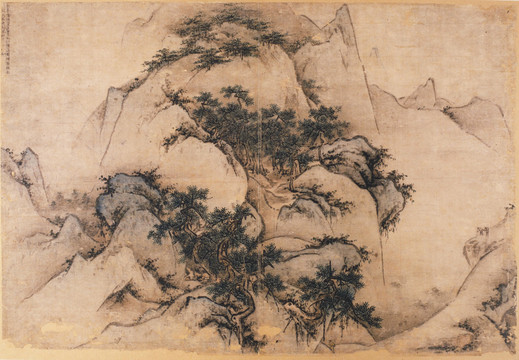 王履華山圖水墨畫