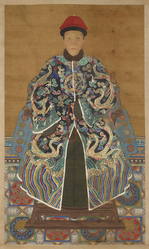 郎世寧帝王貴妃大臣朝服像乾隆皇后