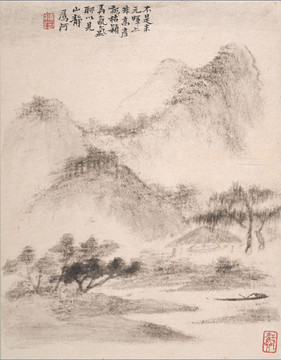 戴本孝清代山水畫(huà)