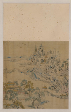 乾隆緙絲仙山樓閣圖