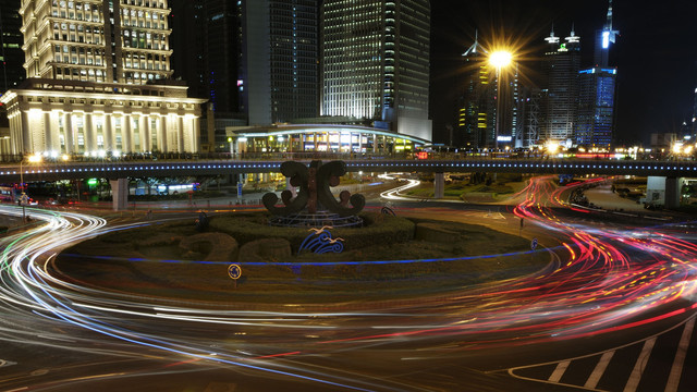 城市夜景5G智慧科技城市设计