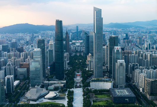 俯瞰广州城市全景