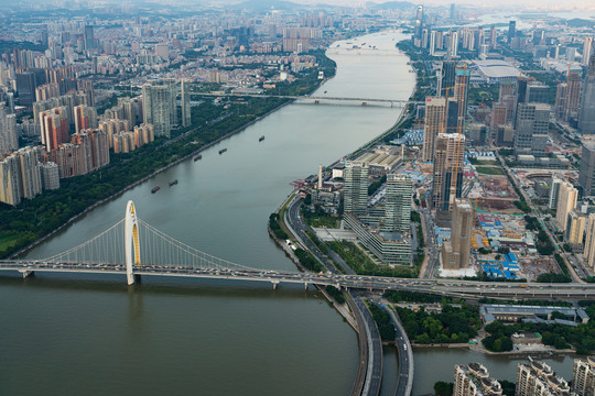 俯瞰广州城市全景