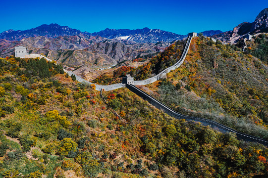 天津蓟州黄崖关长城秋景