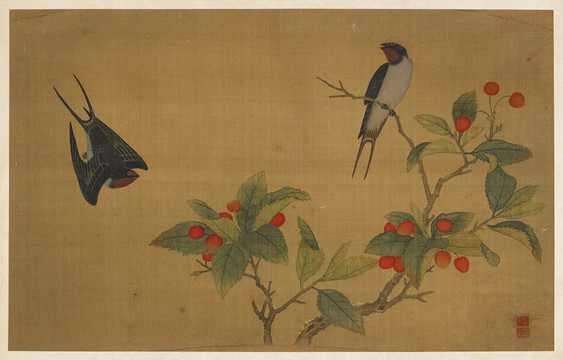 吳璋花鳥畫小燕子