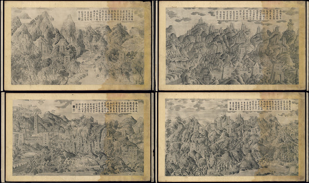 郎世宁清乾隆时期战争铜版画