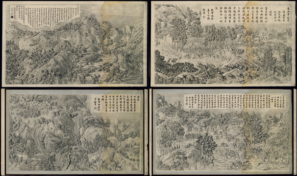 郎世宁清乾隆时期战争铜版画
