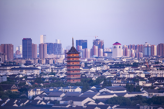 苏州城市景观北寺塔