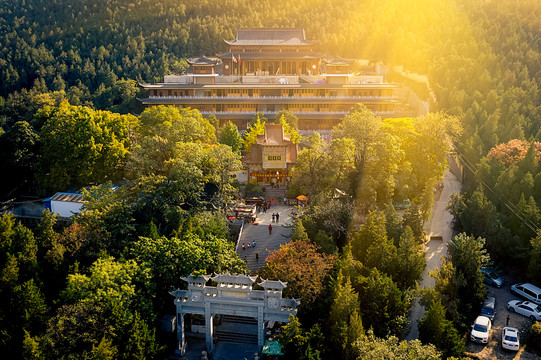 航拍安徽萧县圣泉寺