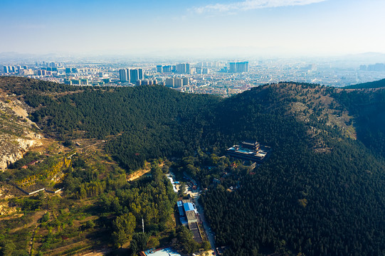 航拍安徽萧县圣泉寺