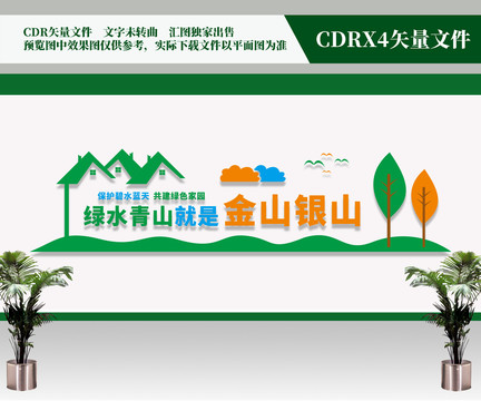 綠水青山就是金山銀山文化墻