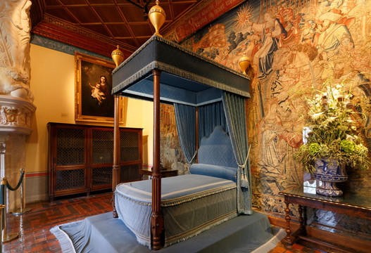 法国卢瓦尔河谷舍农索城堡内卧室