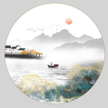 寫意山水裝飾畫