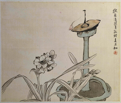 任熊蘭花圖