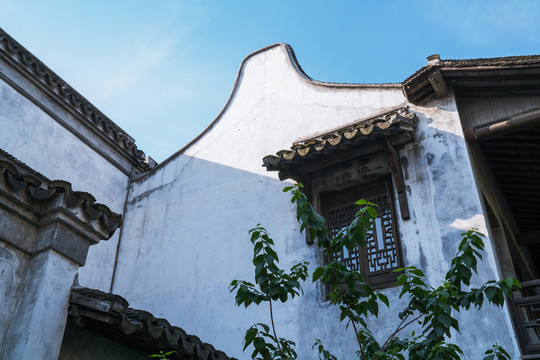 中国无锡惠山古镇风光和古建筑