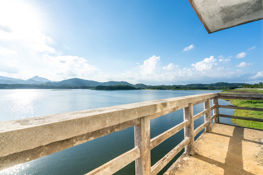 海南琼海石合水库森林淡水湖泊