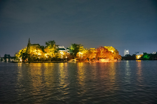 嘉兴南湖湖心岛夜景