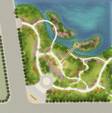 公園景觀彩平