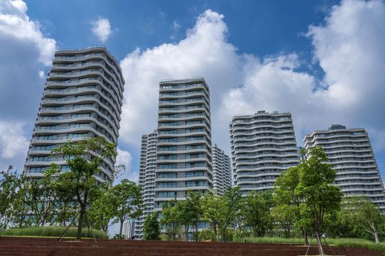 上海浦东高层住宅建筑群