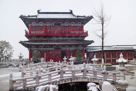 滕王阁雪景