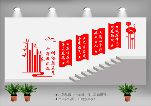 廉政樓梯文化墻