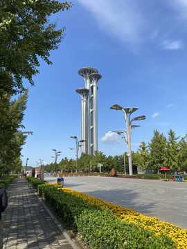 北京奥林匹克公园内的五环塔