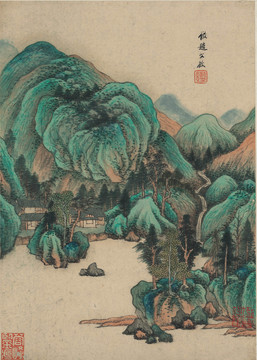 王鉴意境山水画