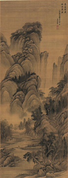 王翚仿巨然山水圖
