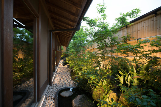 日本传统日式家庭园林景观