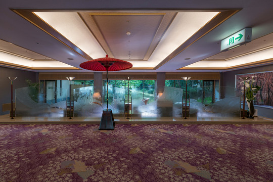 日本传统和式酒店豪室内大堂