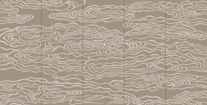 古風(fēng)祥云手繪裝飾畫(huà)