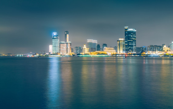 厦门海岸城市夜景