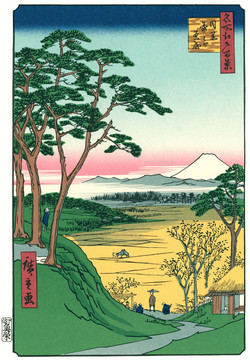 歌川廣重目黑爺們開茶館