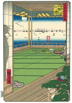 歌川廣重月之岬