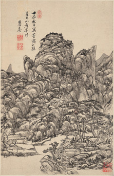 王原祁夏日山居圖