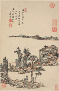 王原祁江南小景圖