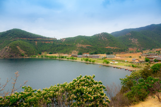 泸沽湖山水风光