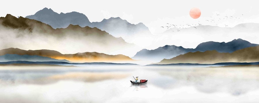 新中式背景墻